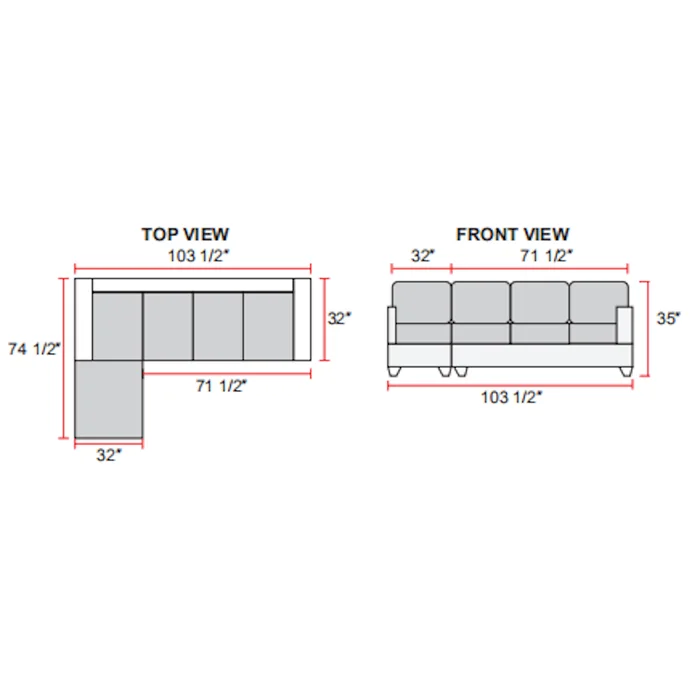 L-Shape Sectional Sofa: 3 - Piece Faux Leather Sectional(Off White Stripe)