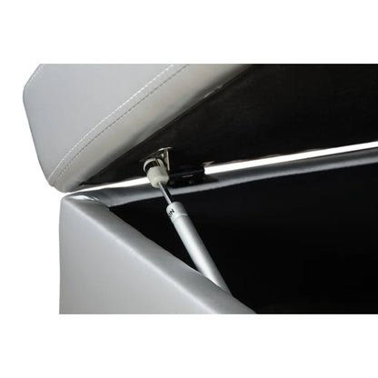 L-Shape Sectional Sofa: 3 - Piece Faux Leather Sectional(Shining Gray)