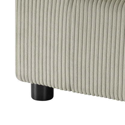 L-Shape Sectional Sofa: 3-Piece Modular Sectional Sofa Combines Modern Design(Beige Corduroy)