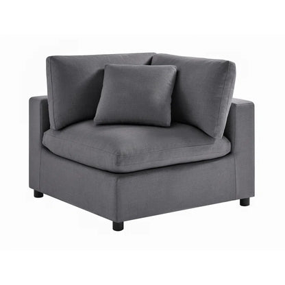 L-Shape Sectional Sofa: 3-Piece Modular Sectional Sofa Combines Modern Design(Gray Polyester)