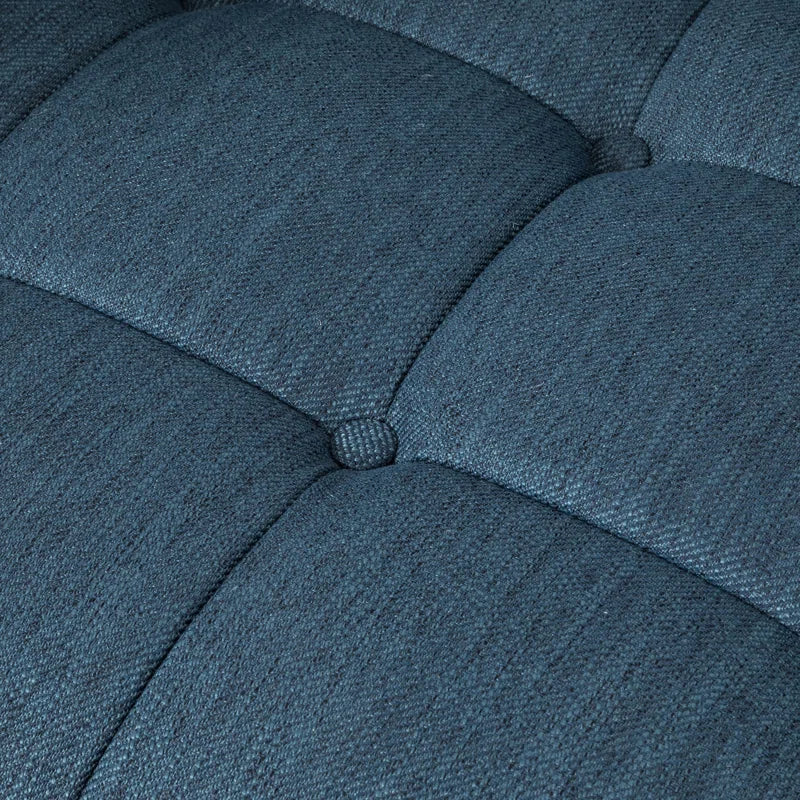 THE CASA ORO® Designer Sofa Set: 3 - Piece Stylish and Comfortable Living Room Set(Blue Polyester)
