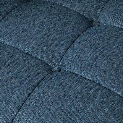 THE CASA ORO® Designer Sofa Set: 3 - Piece Stylish and Comfortable Living Room Set(Blue Polyester)
