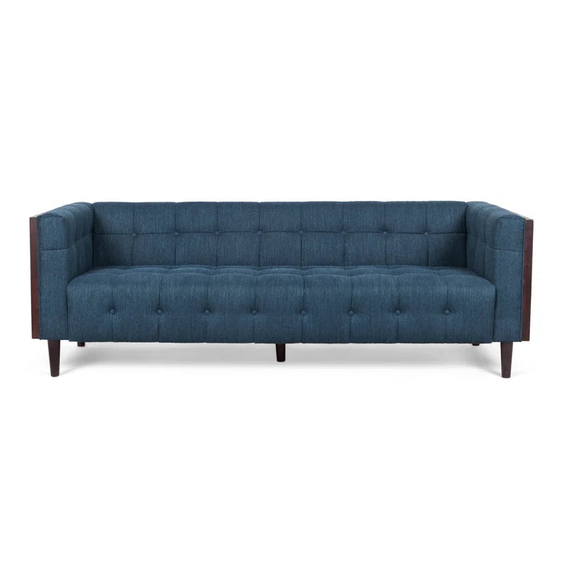 THE CASA ORO® Designer Sofa Set: 3 - Piece Stylish and Comfortable Living Room Set(Blue Polyester)