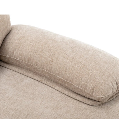 U-Shape Sectional Sofa: 110.6" Wide 3-Piece Upholstered Sectional with Chaise Longue(Camel Polyester Blend)