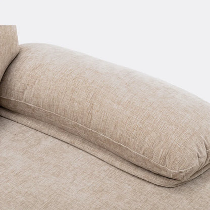 U-Shape Sectional Sofa: 110.6" Wide 3-Piece Upholstered Sectional with Chaise Longue(Camel Polyester)