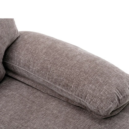 U-Shape Sectional Sofa: 110.6" Wide 3-Piece Upholstered Sectional with Chaise Longue(Gray Polyester Blend)