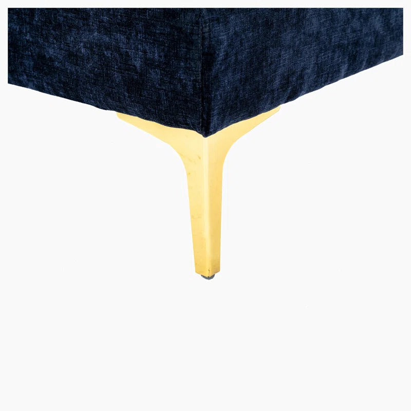 U-Shape Sectional Sofa: 110.6" Wide 3-Piece Upholstered Sectional with Chaise Longue(Navy Blue Polyester)