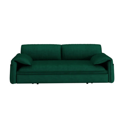 Sofa Cum Bed: 3-in-1 Queen Convertible Sleeper Sofa Cum Bed(Green Velvet)