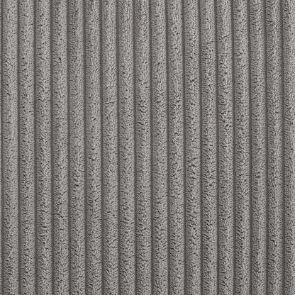 U-Shape Sectional Sofa: 4 - Piece Corduroy Sectional(Light Gray Corduroy)