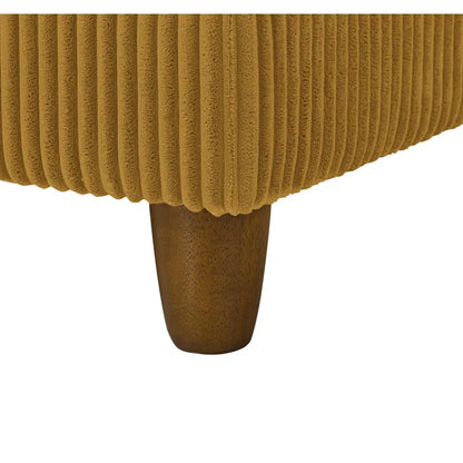 U-Shape Sectional Sofa: 6 - Piece Corduroy Sectional Sofa(Ginger Corduroy)