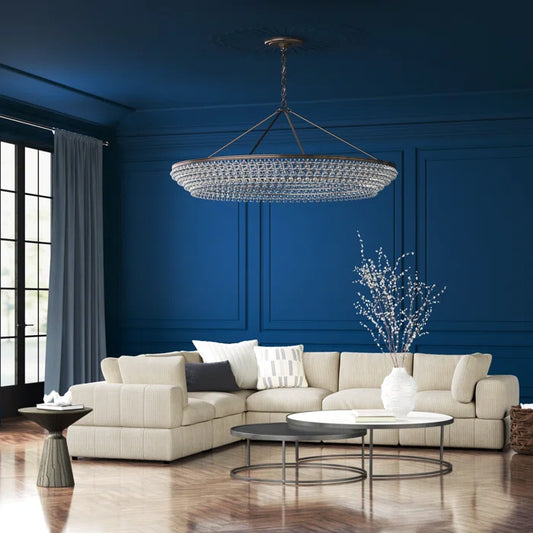 L-Shape Sectional Sofa: 6 - Piece Corduroy Sectional(Beige Corduroy)