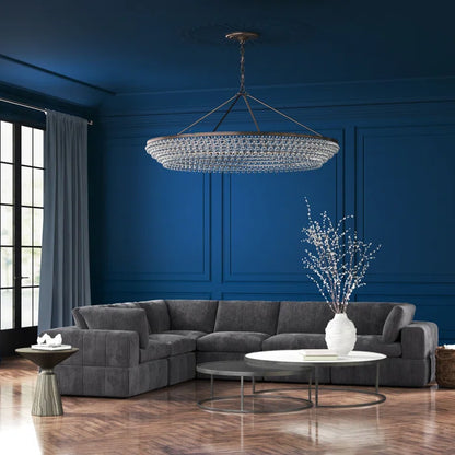 L-Shape Sectional Sofa: 6 - Piece Corduroy Sectional(Dark Gray Corduroy)