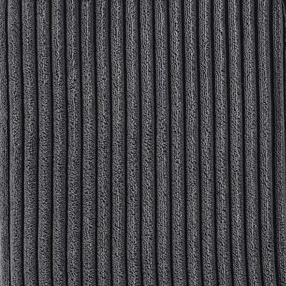 L-Shape Sectional Sofa: 6 - Piece Corduroy Sectional(Dark Gray Corduroy)