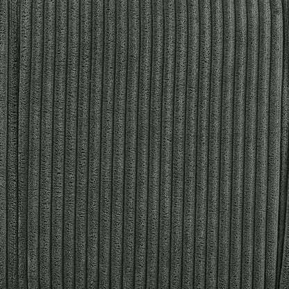 L-Shape and U-Shape Sectional Sofa: 6 - Piece Corduroy Sectional(Dark Green Corduroy)