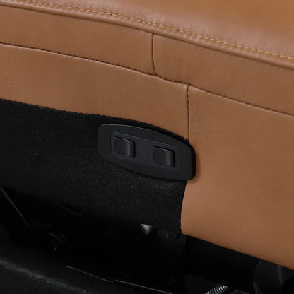 L-Shape Sectional Sofa: 7 - Piece Top Italian Grain Leather Power Reclining Sectional(Cognac Genuine Leather)