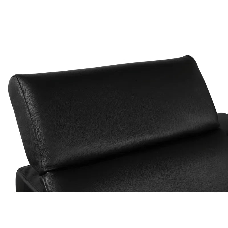 L-Shape Sectional Sofa: 8 - Piece Top Grain Italian Leather Power Reclining Sectional(Black Genuine Leather)