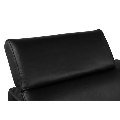 L-Shape Sectional Sofa: 8 - Piece Top Grain Italian Leather Power Reclining Sectional(Black Genuine Leather)