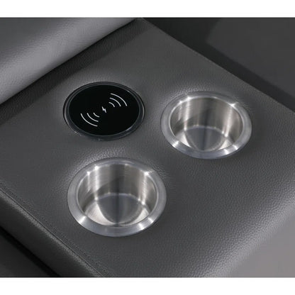 L-Shape Sectional Sofa: 8 - Piece Top Grain Italian Leather Power Reclining Sectional(Gray Genuine Leather)