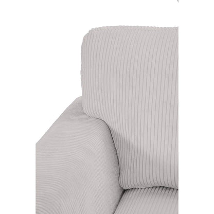 U-Shape Sectional Sofa: 9 - Piece Upholstered Sectional(Beige Corduroy)