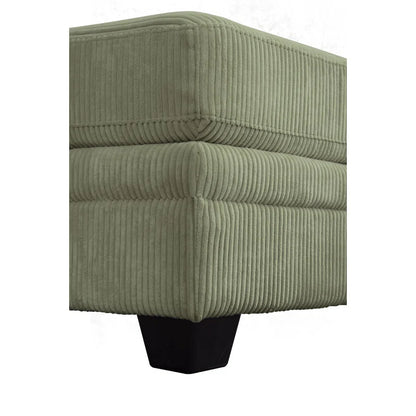 U-Shape Sectional Sofa: 9 - Piece Upholstered Sectional(Green Corduroy)