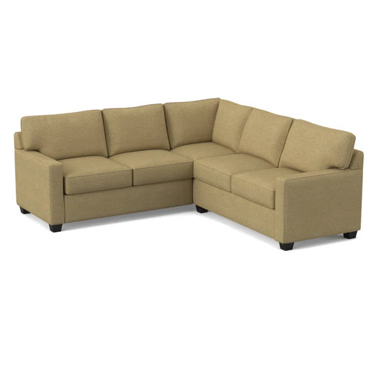 L-Shape Sectional Sofa: 90" Wide Symmetrical Corner Sectional(Antic Fawn)