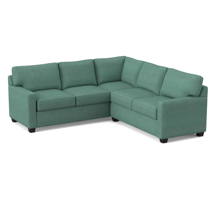 L-Shape Sectional Sofa: 90" Wide Symmetrical Corner Sectional(Antic Lagoon)