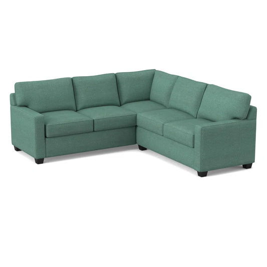 L-Shape Sectional Sofa: 90" Wide Symmetrical Corner Sectional(Antic Lagoon)