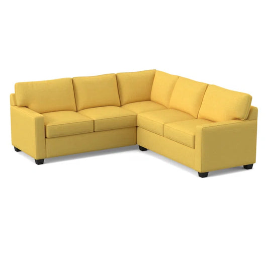 L-Shape Sectional Sofa: 90" Wide Symmetrical Corner Sectional(Antic Mimosa)