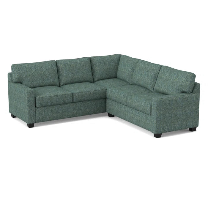 L-Shape Sectional Sofa: 90" Wide Symmetrical Corner Sectional(Connelly Peacock)