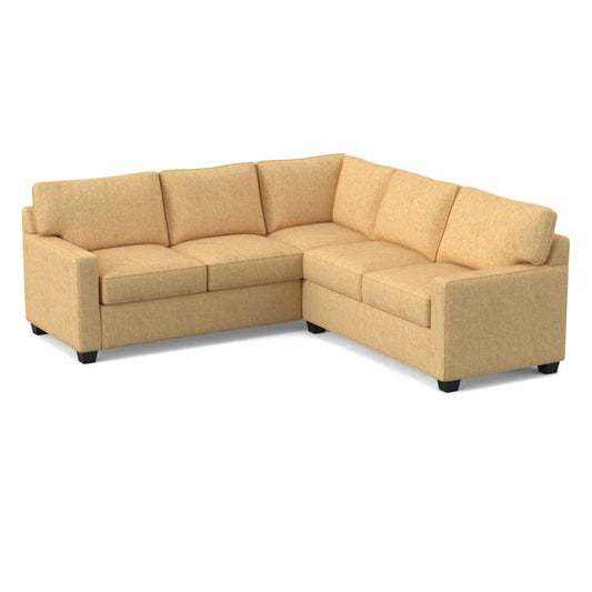 L-Shape Sectional Sofa: 90" Wide Symmetrical Corner Sectional(Dorset Camel)