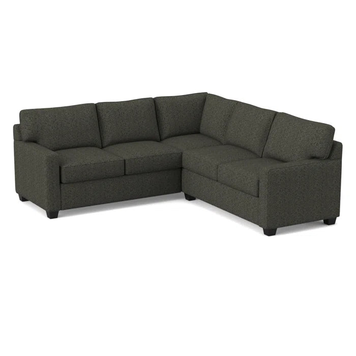 L-Shape Sectional Sofa: 90" Wide Symmetrical Corner Sectional(Dorset Charcoal)