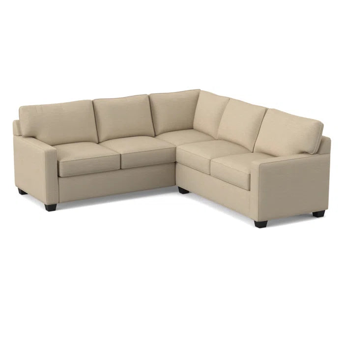 L-Shape Sectional Sofa: 90" Wide Symmetrical Corner Sectional(Ridgecrest Putty)