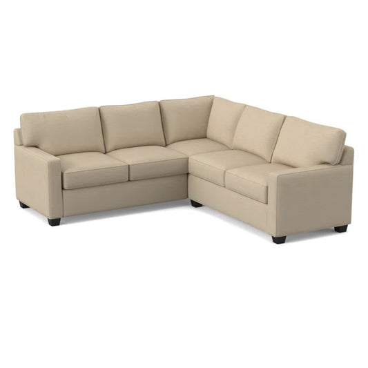 L-Shape Sectional Sofa: 90" Wide Symmetrical Corner Sectional(Ridgecrest Putty)
