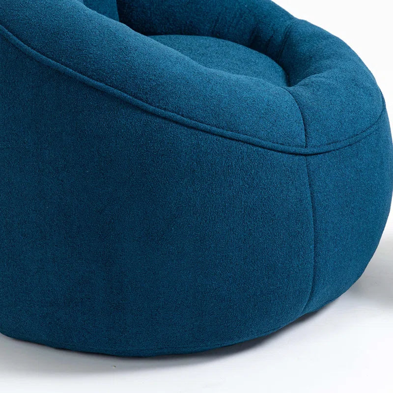THE CASA ORO® Adult Material Bean Bag Sofa Chair with High Pressure Foam(Blue Microfiber)
