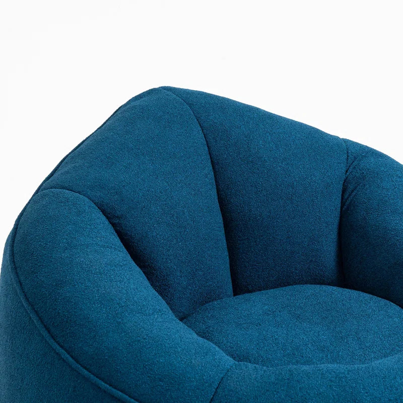 THE CASA ORO® Adult Material Bean Bag Sofa Chair with High Pressure Foam(Blue Microfiber)