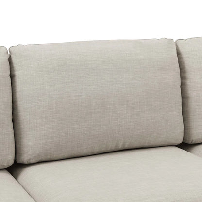 L Shape Sectional Sofa: 5 Piece Corner Sectional (Almond Linen Blend)