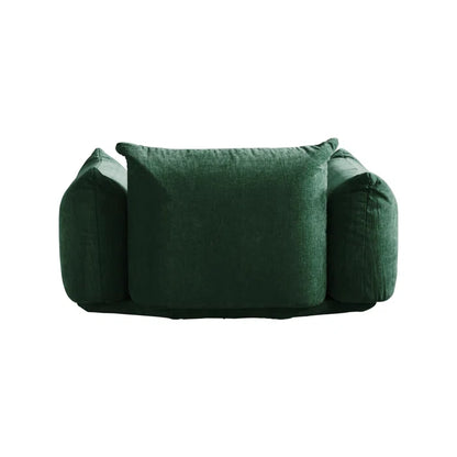 Sofa Chair : 50.39" Comfortable Chenilleyarn Fabric Sofa(Green Chenille)