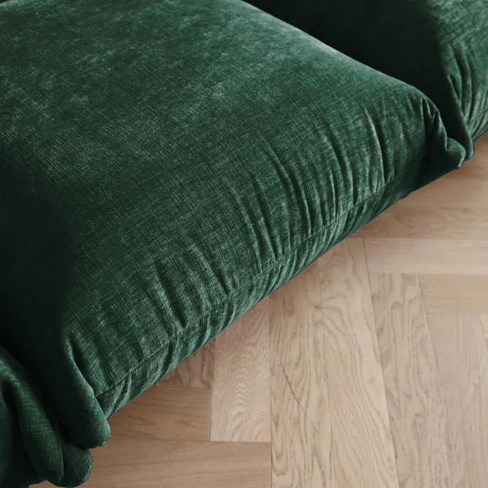 Sofa Chair : 50.39" Comfortable Chenilleyarn Fabric Sofa(Green Chenille)