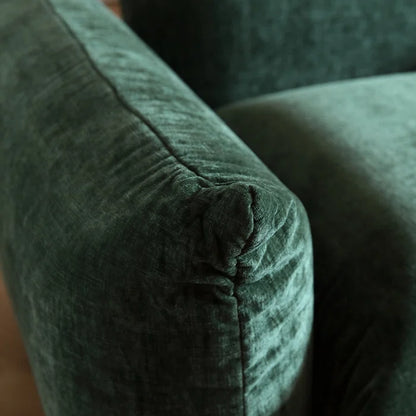 Sofa Chair : 50.39" Comfortable Chenilleyarn Fabric Sofa(Green Chenille)