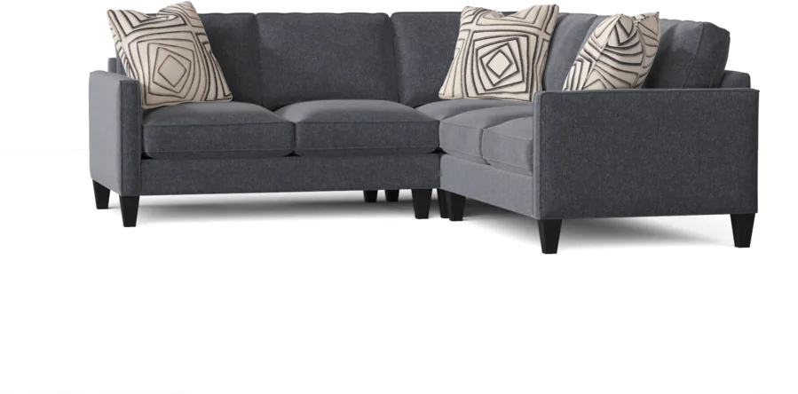 L-Shape Sectional Sofa: Contemporary Sectional Features Stylish with Petite Track Arms(Crafty Mineral)
