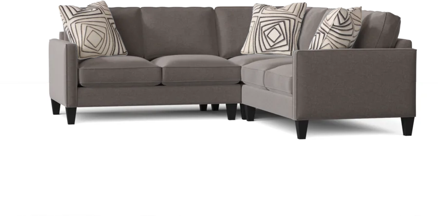 L-Shape Sectional Sofa: Contemporary Sectional Features Stylish with Petite Track Arms(Judson Mica)