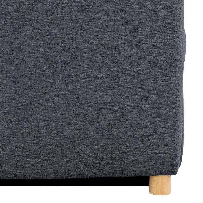 Sofa Chair: 36" Convertible Sleeper Accent Chair with Cushion(Navy Polyester)