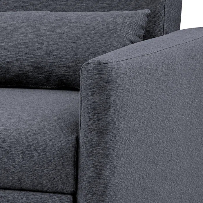 Sofa Chair: 36" Convertible Sleeper Accent Chair with Cushion(Navy Polyester)