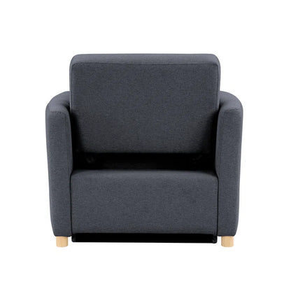 Sofa Chair: 36" Convertible Sleeper Accent Chair with Cushion(Navy Polyester)