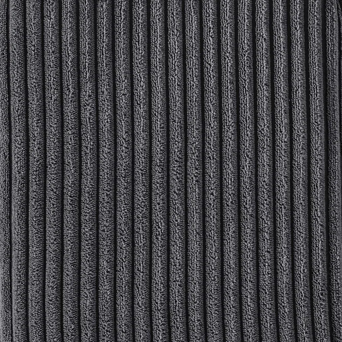 L-Shape Sectional Sofa: 3 - Piece Corduroy Sectional Sofa and Chaise(Dark Gray Corduroy)