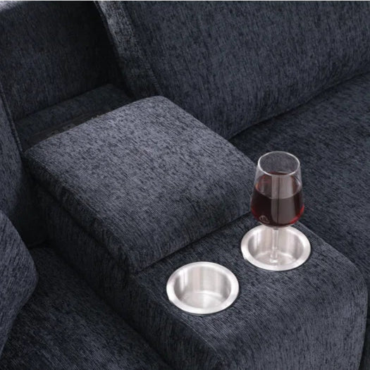 L Shape Sectional Sofa: 6 Seater Corner Sectional Sofa(Dark Gray Chenille)