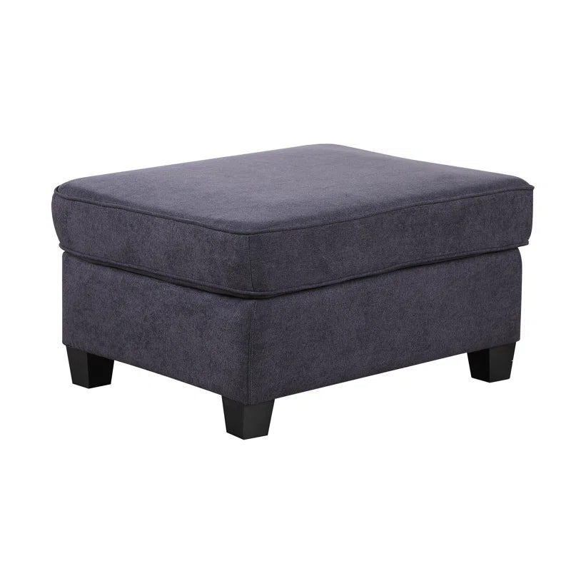 L Shape Sectional Sofa: 8 Piece Modular Corner Sectional with Ottoman(Dark Gray Polyester Blend)