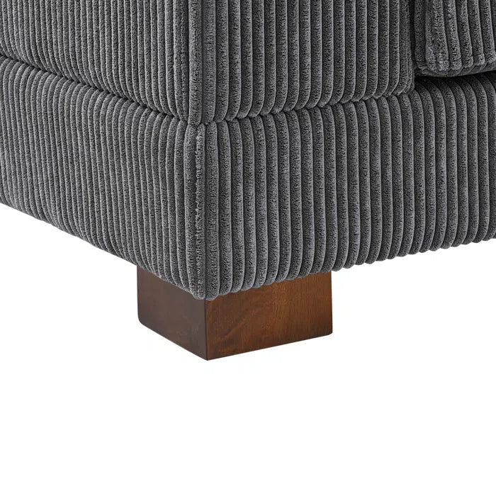 U- Shape Sectional Sofa: 7 - Piece 144" Wide Modular Corner Sectional(Gray Corduroy)