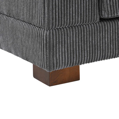 U- Shape Sectional Sofa: 7 - Piece 144" Wide Modular Corner Sectional(Gray Corduroy)