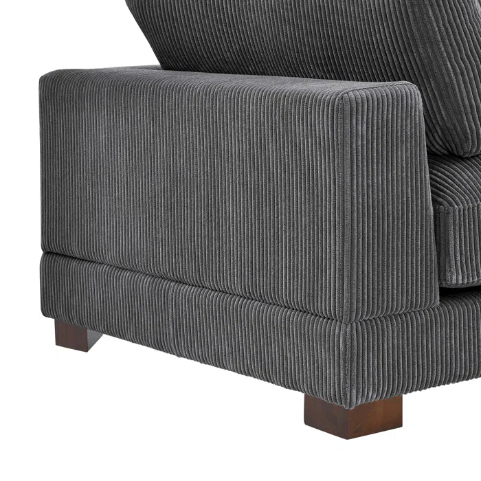 U- Shape Sectional Sofa: 7 - Piece 144" Wide Modular Corner Sectional(Gray Corduroy)